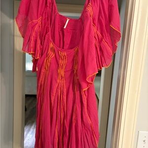 Free People Pink and Orange Dress